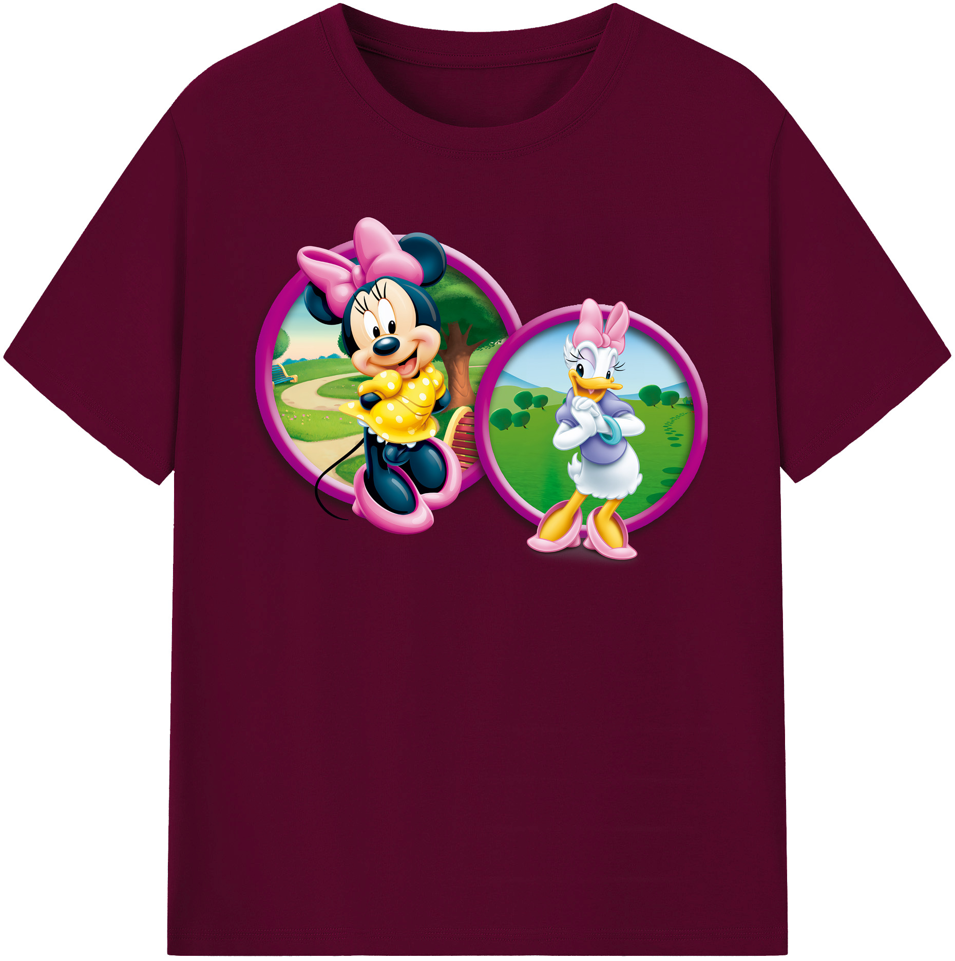 （画像用） ミッキーマウス Mickey Mouse レディースカジュアルプリントTシャツ（綿100％）